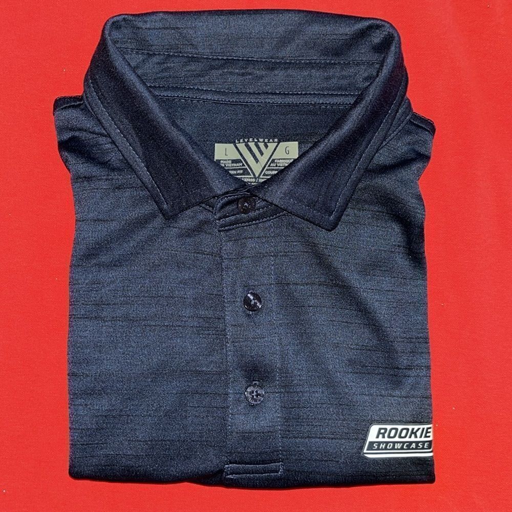 New Navy Blue NHLPA NHL Hockey Rookie Showcase Golf Polo Shirt L All Star Game
